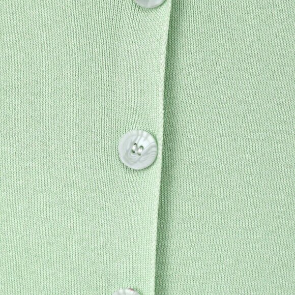 Mint Green Casual Women's knit button  detailed Pullover mini dress - Picture 5 of 11